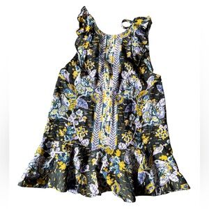 Free People Sunrise in Tulum Tunic Linen Blend Top Womens S